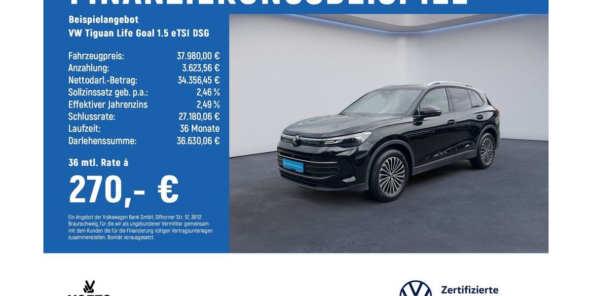 VW Tiguan 8.300 km 37.980 &euro; Braunschweig 38124