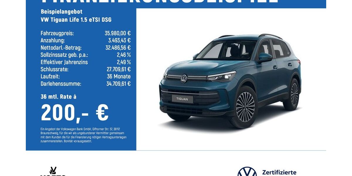 VW Tiguan 7.448 km 35.980 &euro; Braunschweig 38124