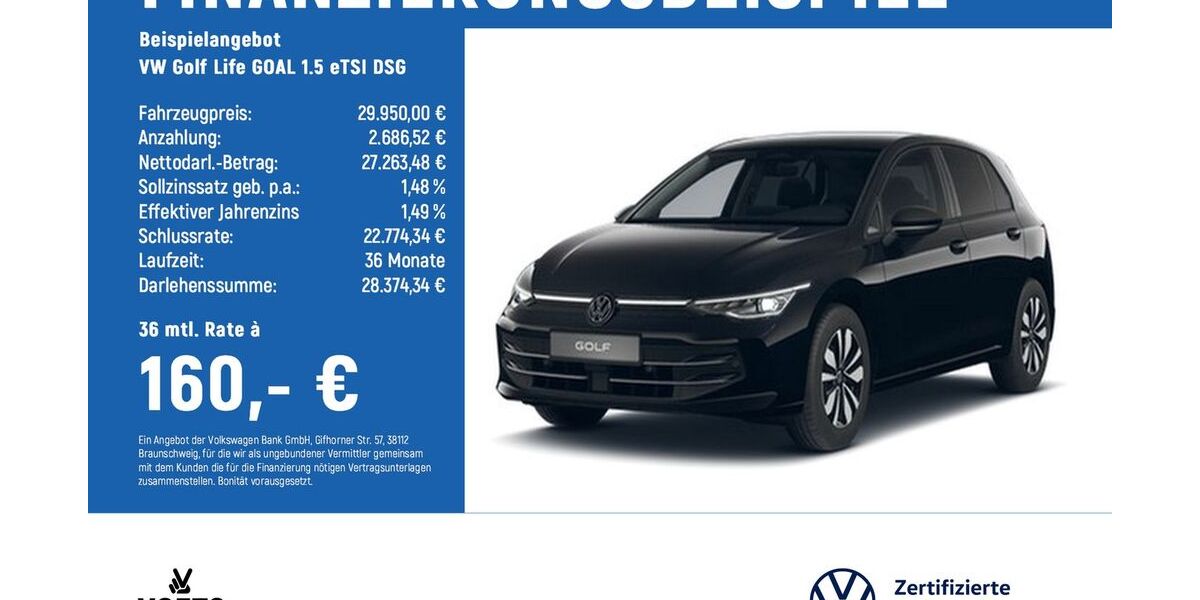 VW Golf 14.459 km 29.950 &euro; Braunschweig 38124