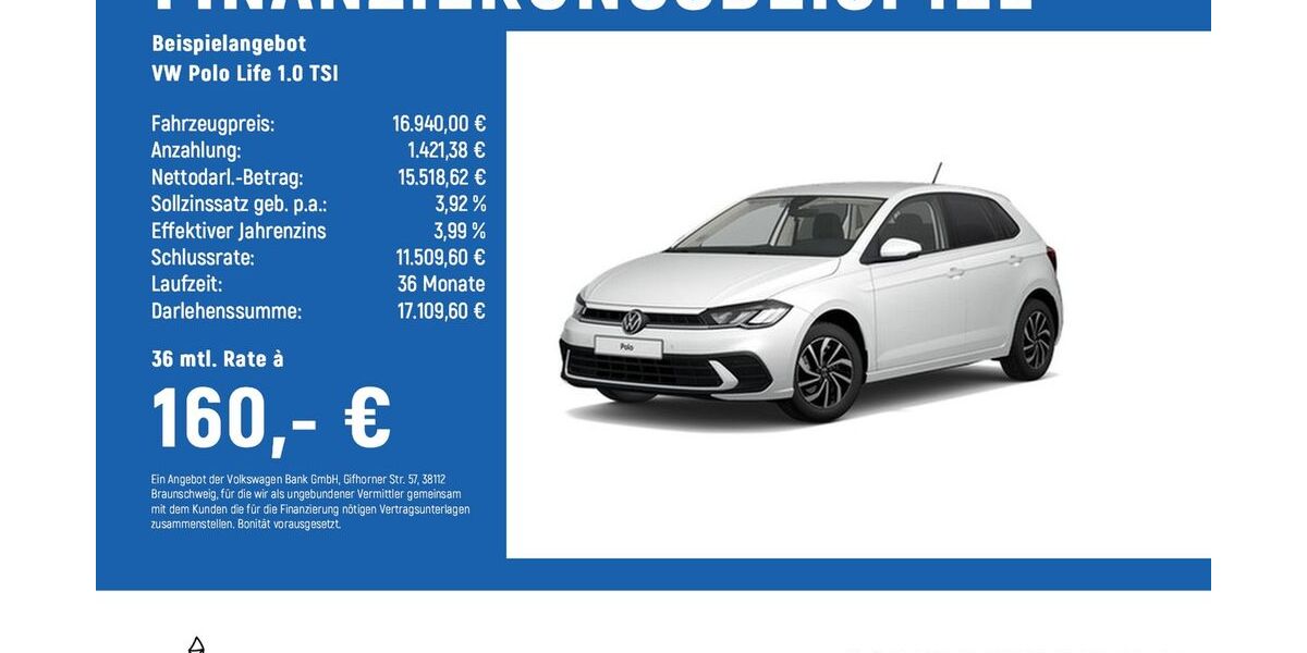 VW Polo 36.067 km 16.840 &euro; Wolfenbüttel 38304