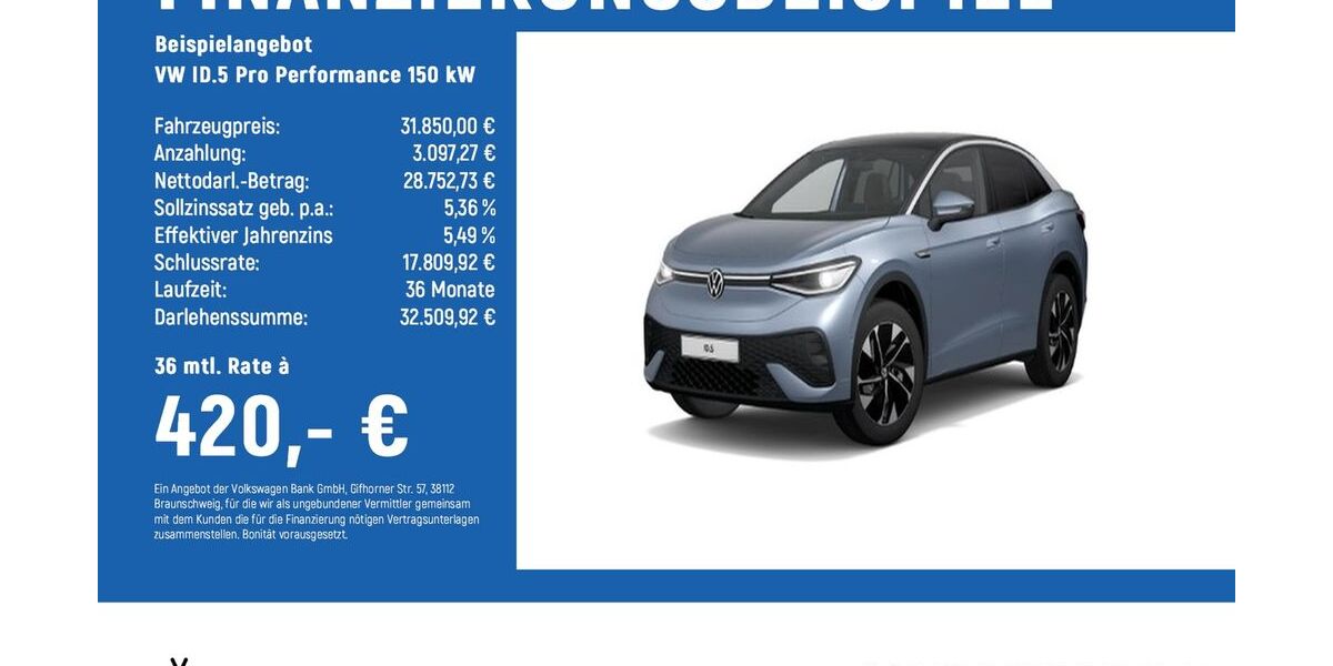 VW ID.5 37.800 km 31.850 &euro; Braunschweig 38124