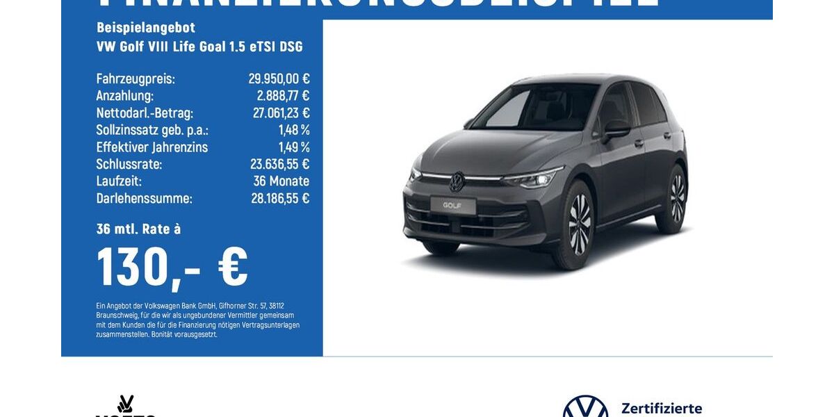 VW Golf 15.500 km 29.950 &euro; Braunschweig 38124